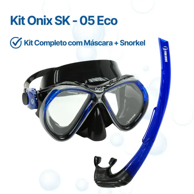 Kit Máscara Fun Dive Onix com Snorkel SK-05 ECO para Mergulho e Apneia - Imagem 7