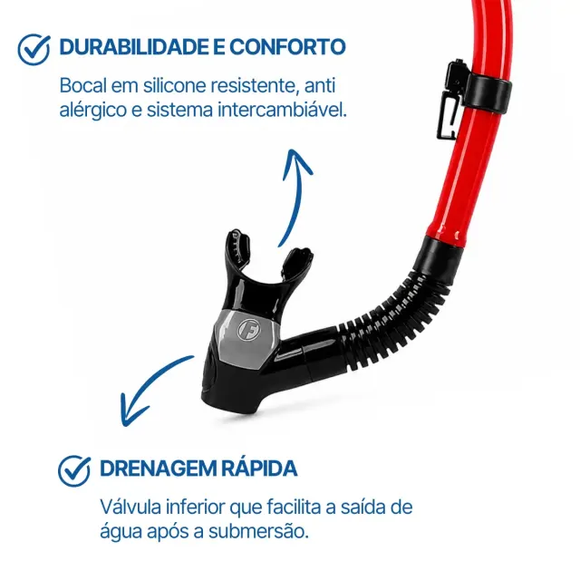SK-07, Snorkel com válvula e Quebra Onda - Imagem 8