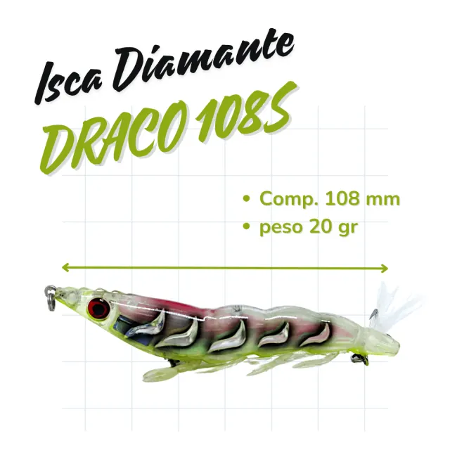 DRACO 108S, Isca de Sinking Profundade 20g - Imagem 12