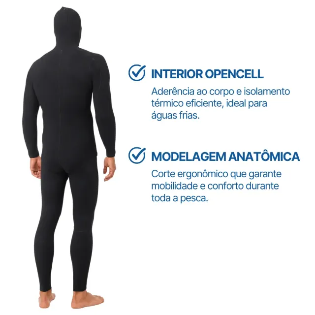 Roupa de Pesca Submarina Pino Viper Fusion 3mm Opencell Jaqueta e Calça - Imagem 17