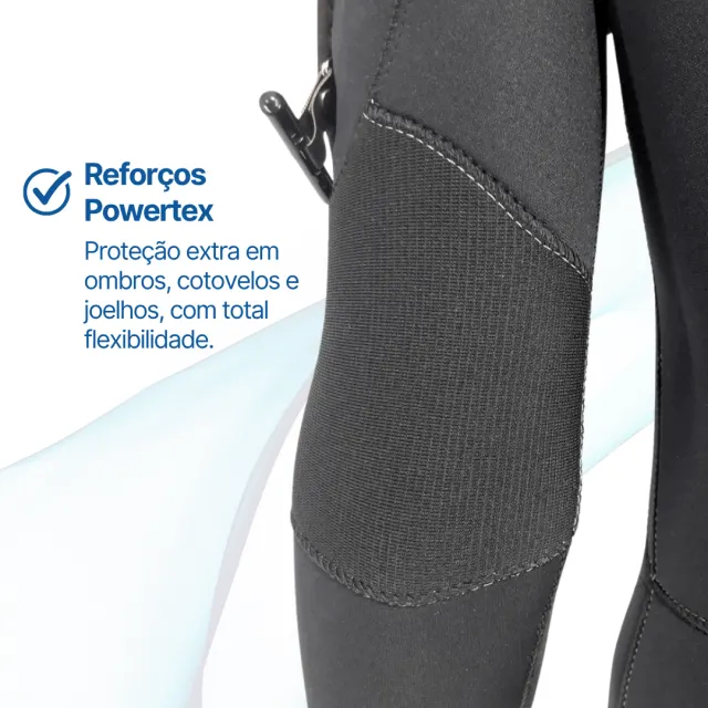 Roupa de Mergulho Semi Seca Patagonic 7mm Pino - Neoprene com Zíper Seco YKK e Capuz - Imagem 5