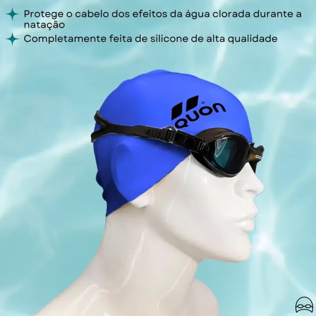 Touca de Silicone Aquon para Natação e Hidroginástica Tamanho Único - Imagem 15