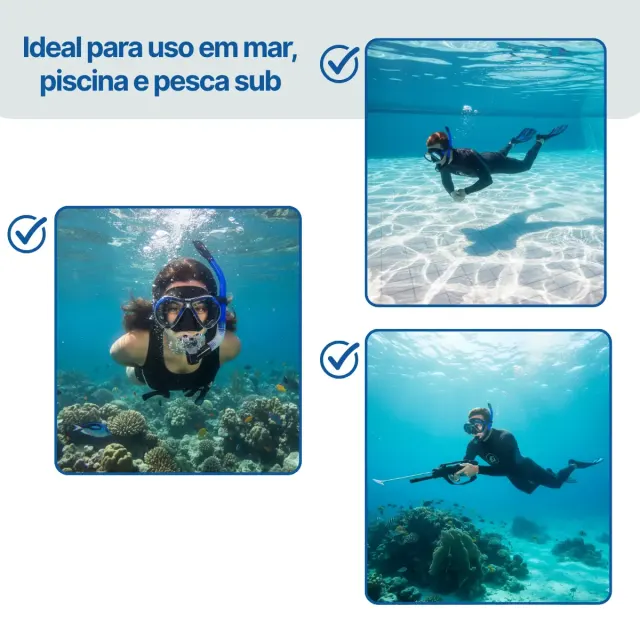 Kit Máscara Fun Dive Onix com Snorkel SK-07, Válvula e Quebra-Onda - Imagem 10