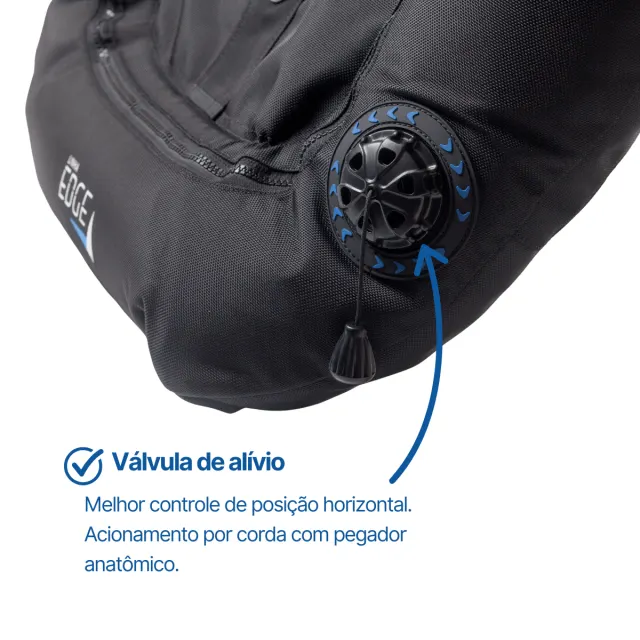 Kit Colete Asa 50 lbs Fun Dive - Backplate em Aço, Harness e Wing para Mergulho Técnico - Imagem 6