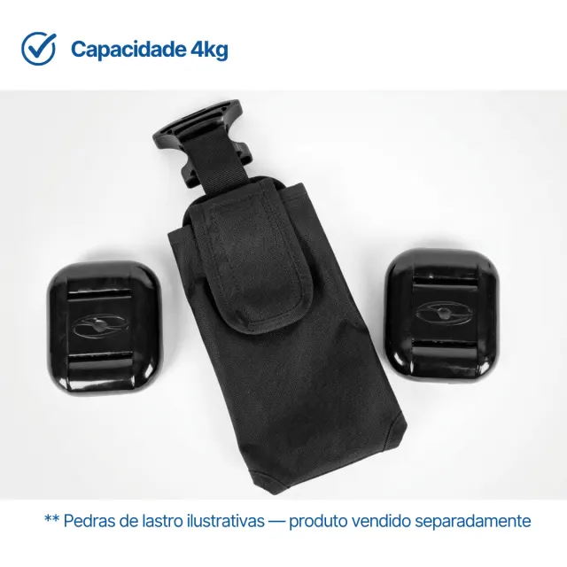BOLSO SLIM, Bolso para lastro integrado cap. 4kg colete SLIM - Imagem 4