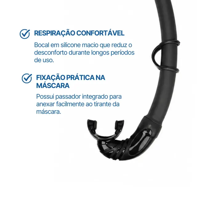 Kit Máscara e Snorkel Camo Seasub — Baixo Volume para Pesca Sub e Apneia - Imagem 6