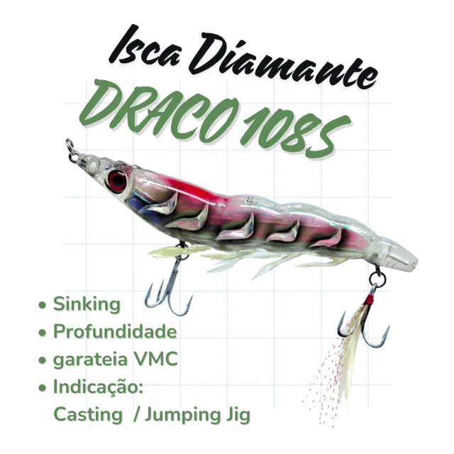 DRACO 108S, Isca de Sinking Profundade 20g - Imagem 8