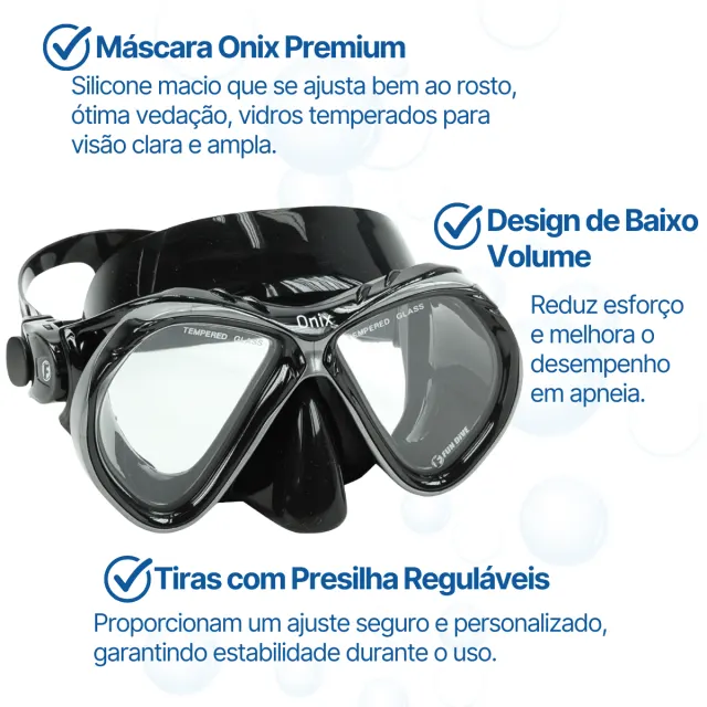 Kit Máscara Fun Dive Onix com Snorkel SK-05 ECO para Mergulho e Apneia - Imagem 5