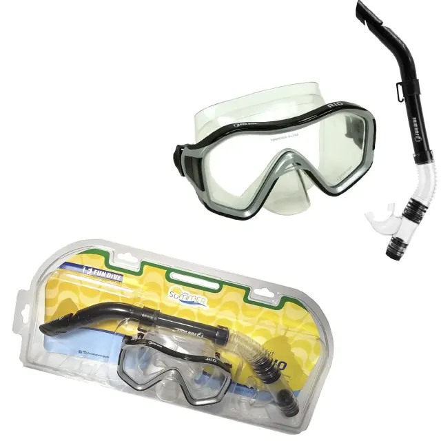 Kit Mergulho Fun Dive Máscara Rio + Snorkel SK-09 para Snorkeling, Apneia e Pesca Submarina - Imagem 28