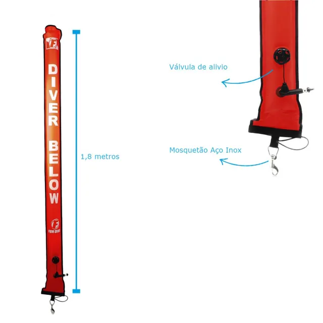 TB-180, Bóia Sinalização Superfície Deco Mark 180cm - Imagem 2
