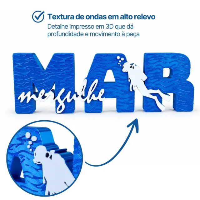 Placa Decor 3D - Mar Mergulhe - Imagem 5