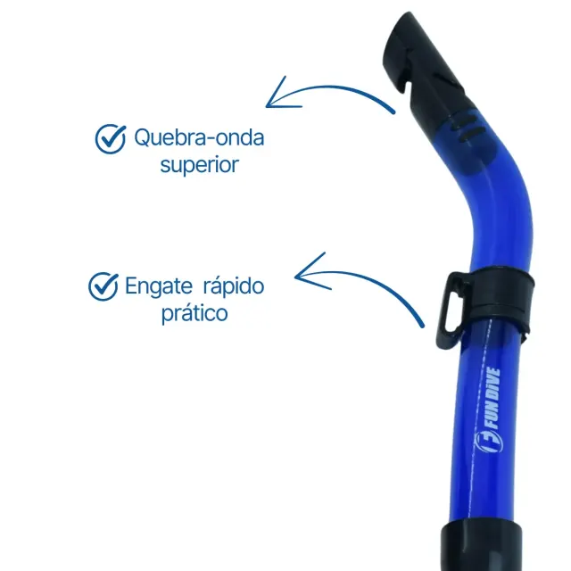 Kit de Mergulho Fun Dive Máscara Sunset em Silicone + Snorkel SK-09 - Imagem 12