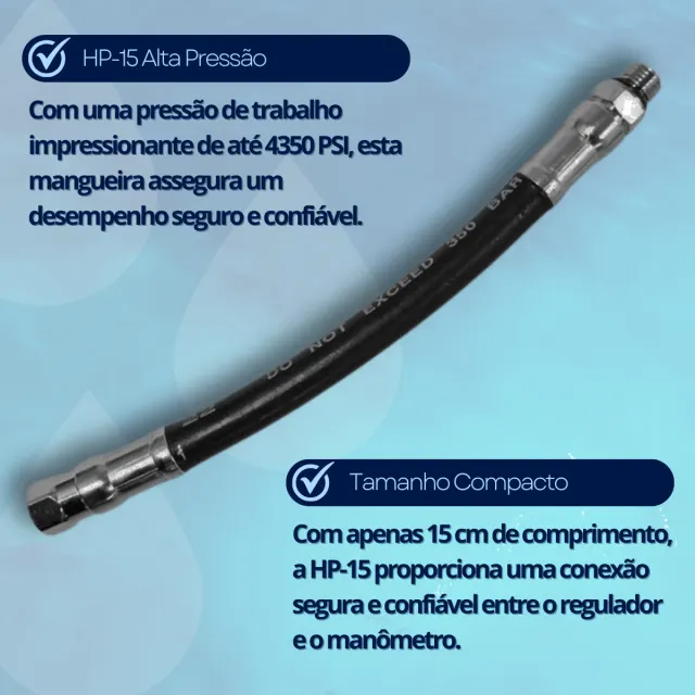 HP-15, Mangueira Alta Pressão 15cm - Imagem 2