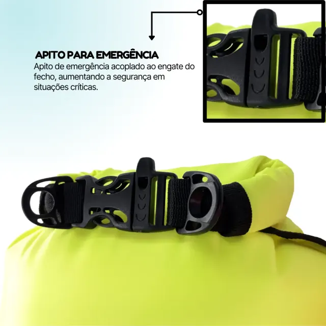 Boia de Natação Aquon 28L para Águas Abertas — Dry Bag Estanque com Apito - Imagem 3