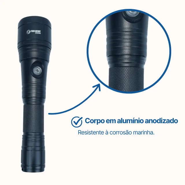 ZOOM, lanterna 1400 lumens com foco e desfoco - Preto - Imagem 7