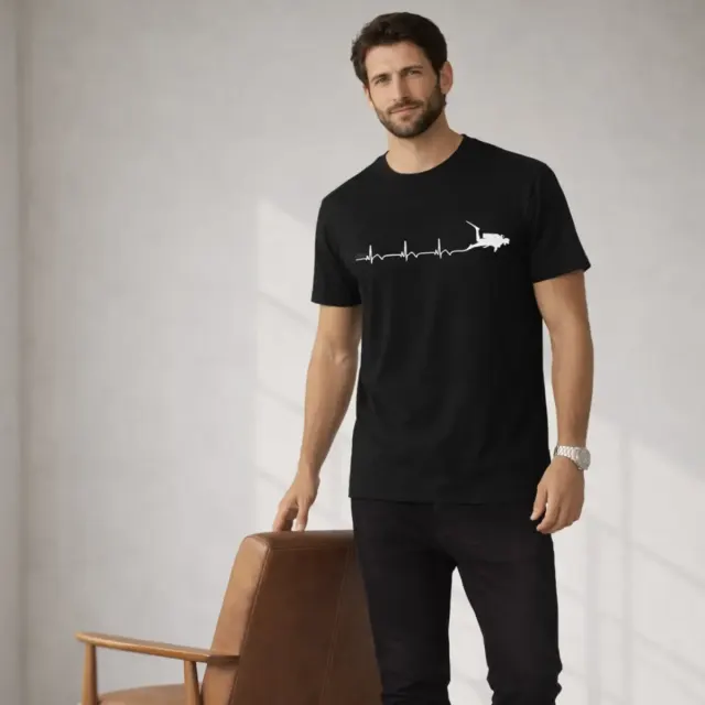 Camiseta de Mergulho Frequência Cardíaca Algodão Imersa Divers - Imagem 4