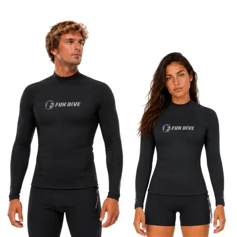 Camiseta Neoprene 1,5mm Fun Dive Vest Manga Longa com Braços Stretch