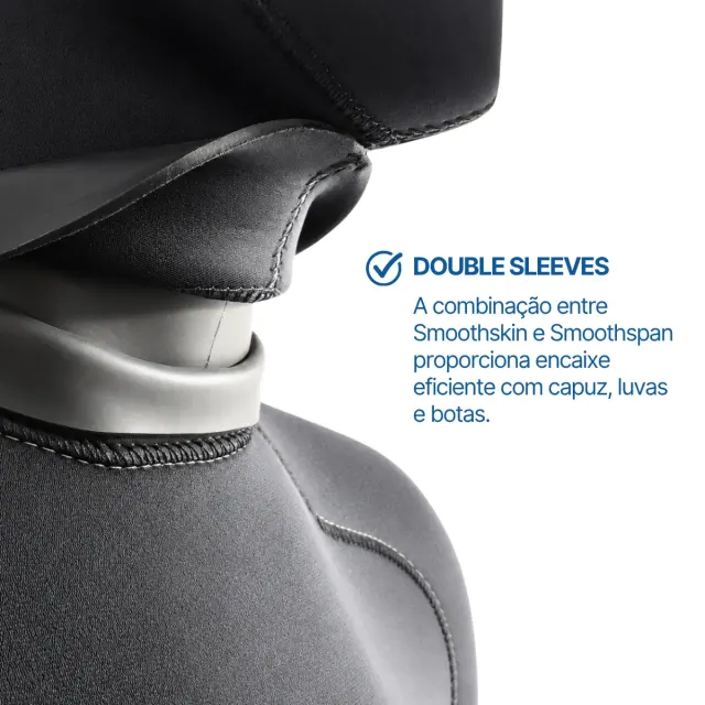 Roupa de Mergulho Semi Seca Patagonic 7mm Pino - Neoprene com Zíper Seco YKK e Capuz - Imagem 7