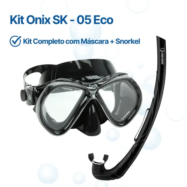 Kit Máscara Fun Dive Onix com Snorkel SK-05 ECO para Mergulho e Apneia - Imagem 2