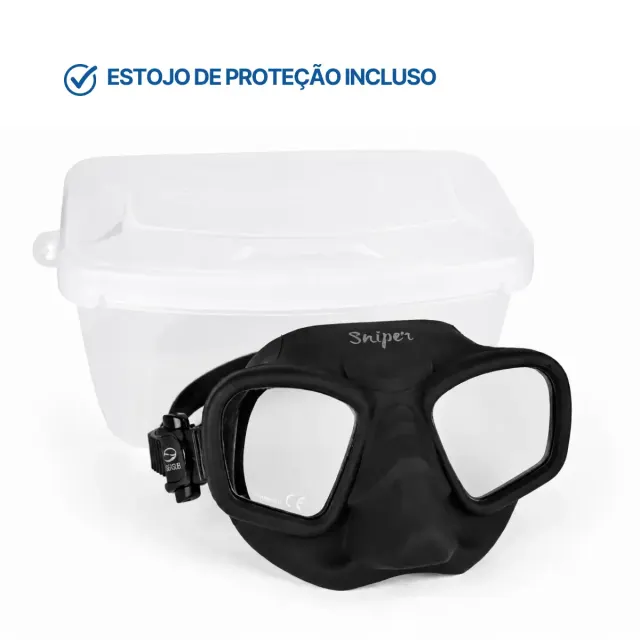 Máscara Sniper Seasub · Baixo Volume Apneia e Pesca Sub - Imagem 4