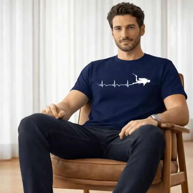 Camiseta de Mergulho Frequência Cardíaca Algodão Imersa Divers - Imagem 11