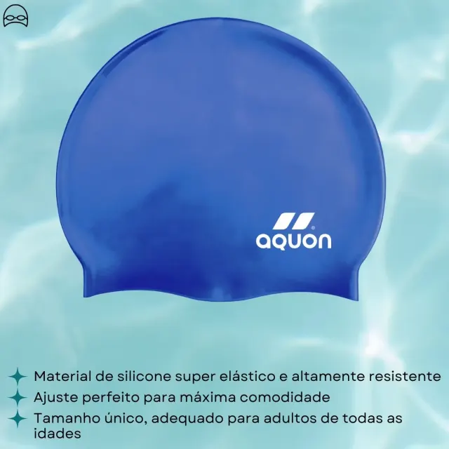 Touca de Silicone Aquon para Natação e Hidroginástica Tamanho Único - Imagem 14