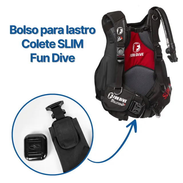 BOLSO SLIM, Bolso para lastro integrado cap. 4kg colete SLIM - Imagem 3