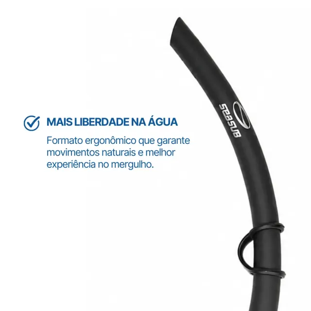 Kit Máscara e Snorkel Camo Seasub — Baixo Volume para Pesca Sub e Apneia - Imagem 7
