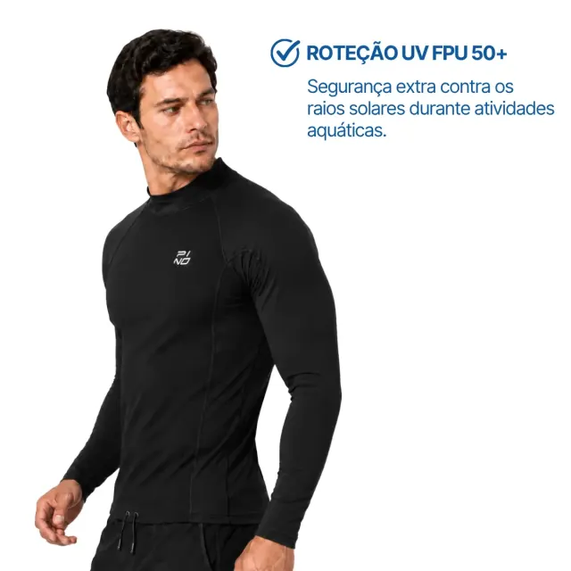 Camiseta Neo Flow Térmica Masculina Manga Longa com Proteção Solar UV FPU 50 - Imagem 9