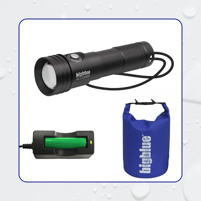 Lanterna de Mergulho Bigblue AL1300WPII 1300 Lumens Foco Aberto 85° - Imagem 2