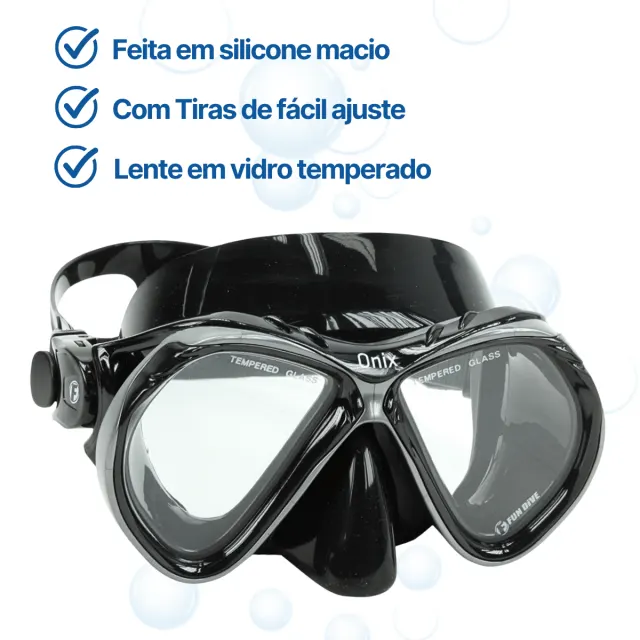 Kit Máscara Fun Dive Onix com Snorkel SK-05 ECO para Mergulho e Apneia - Imagem 3