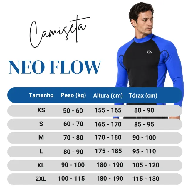 Camiseta Neo Flow Térmica Masculina Manga Longa com Proteção Solar UV FPU 50 - Imagem 5