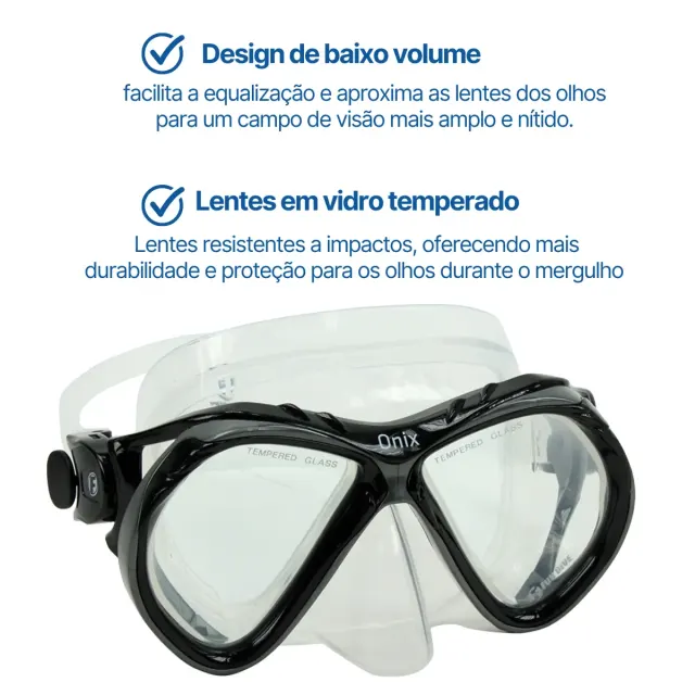 Kit Máscara Fun Dive Onix com Snorkel SK-07, Válvula e Quebra-Onda - Imagem 20