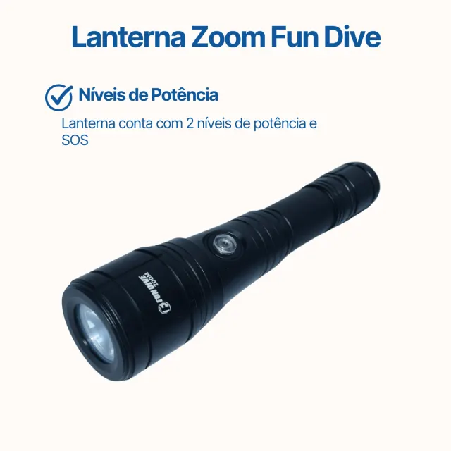 ZOOM, lanterna 1400 lumens com foco e desfoco - Preto - Imagem 2