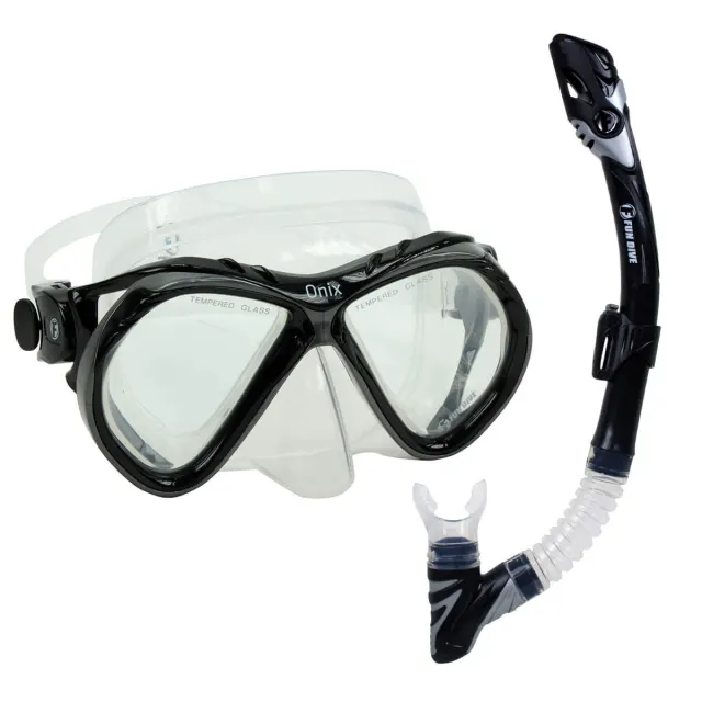 Kit Máscara Fun Dive Onix com Snorkel SK-10 Dry e Dupla Válvula - Imagem 25