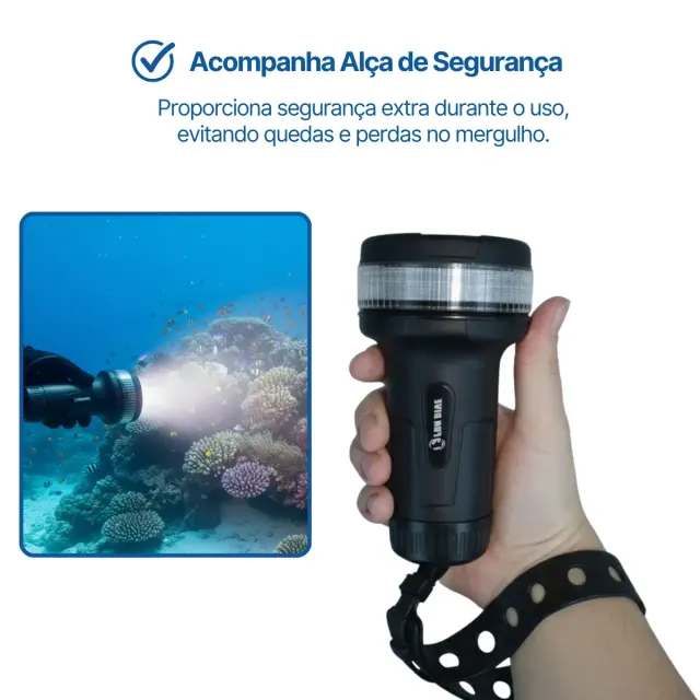 Lanterna de Mergulho Thor LED Fun Dive 150 Lumens à Prova d'Água até 50 m - Imagem 9