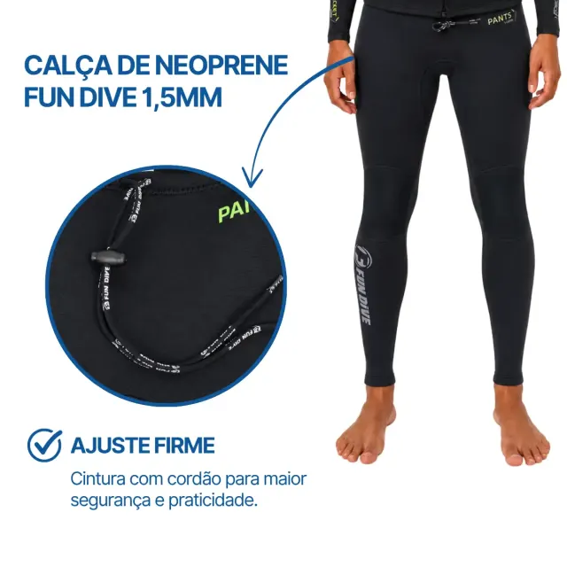 Conjunto de Neoprene 1.5mm Fun Dive · Jaqueta com Zíper + Calça - Imagem 5