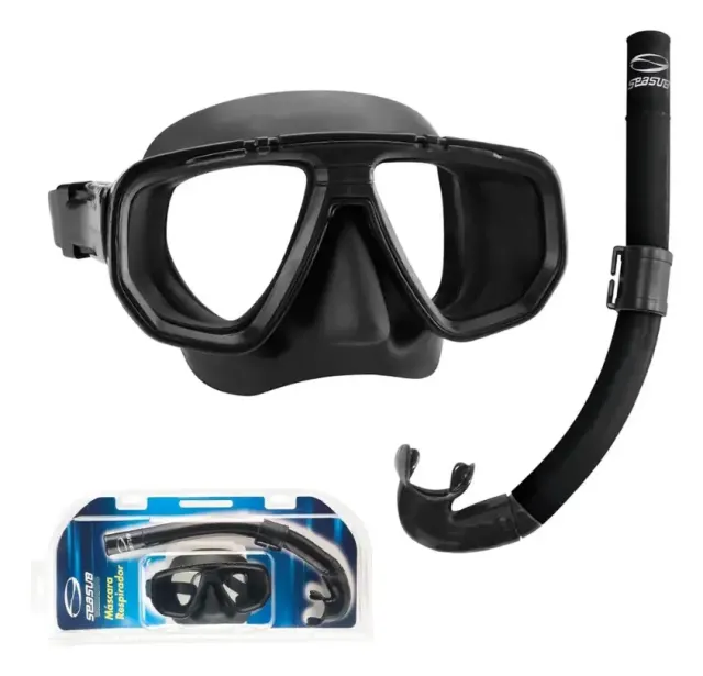 Kit de Mergulho Dua Seasub — Máscara, Snorkel e Nadadeira de Sapata Fechada - Imagem 2