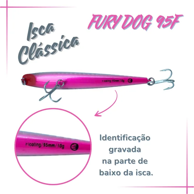 FURY DOG 95F, Isca Artificial Floating 10g - Imagem 4