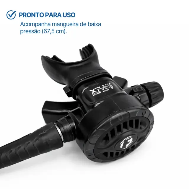 Kit Regulador de Mergulho RX-01 DIN 300 + X-7 Fun Dive - 1º e 2º Estágio Balanceados - Imagem 2