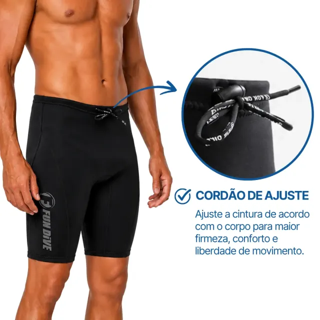 Bermuda de Neoprene 2mm Fun Dive · Surf, Pesca Sub, Caiaque e Mergulho - Imagem 4