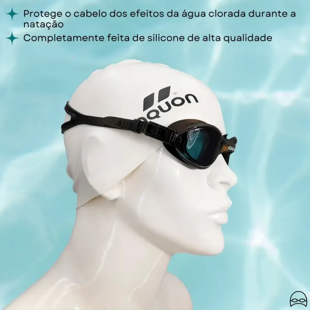 Touca de Silicone Aquon para Natação e Hidroginástica Tamanho Único - Imagem 19