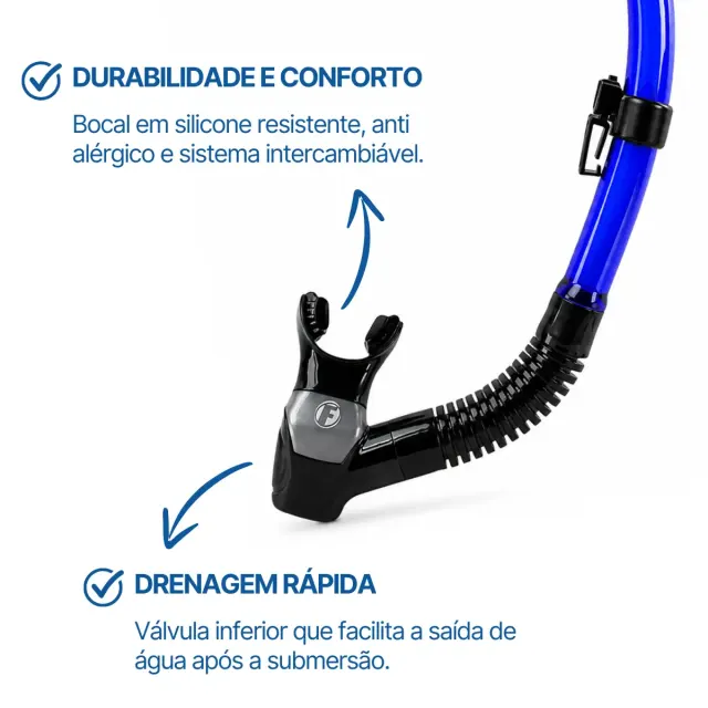 SK-07, Snorkel com válvula e Quebra Onda - Imagem 5