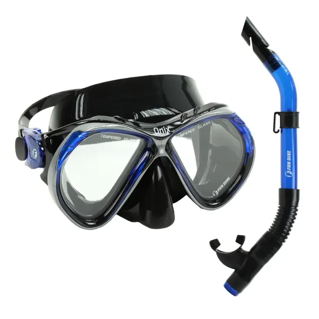 Kit Máscara Onix + Snorkel SK-09 Fun Dive em Silicone para Mergulho, Snorkeling e Pesca Submarina - Imagem 7