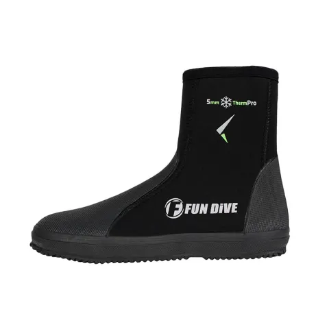 Bota de Neoprene 5mm para Mergulho Fun Dive B-01 Solado Antiderrapante