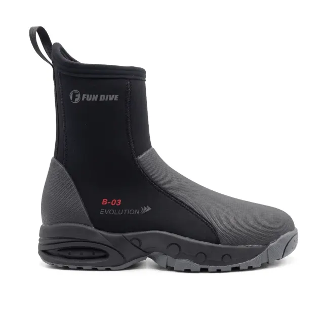 Bota de Neoprene Semi-Seca 5mm para Mergulho Fun Dive B-03 Zíper YKK - Imagem 2