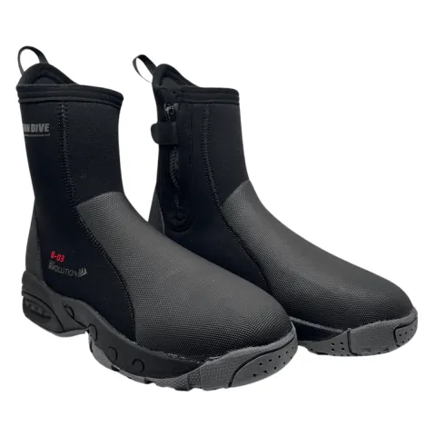 Bota de Neoprene Semi-Seca 5mm para Mergulho Fun Dive B-03 Zíper YKK