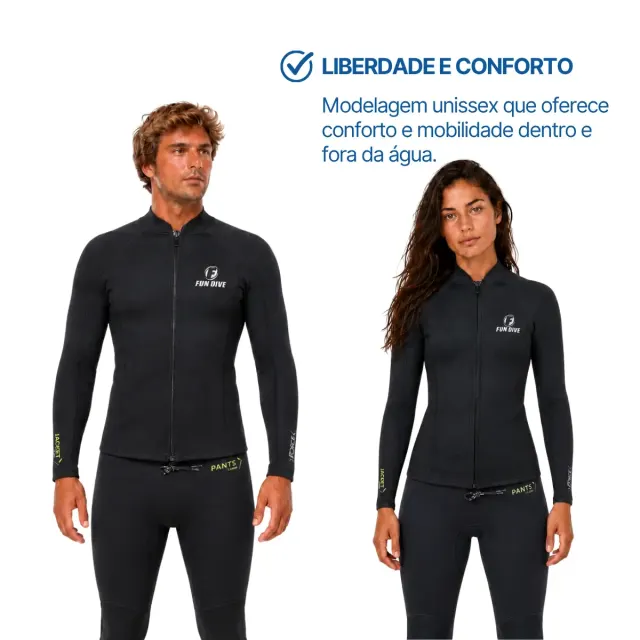 Conjunto de Neoprene 1.5mm Fun Dive · Jaqueta com Zíper + Calça - Imagem 7