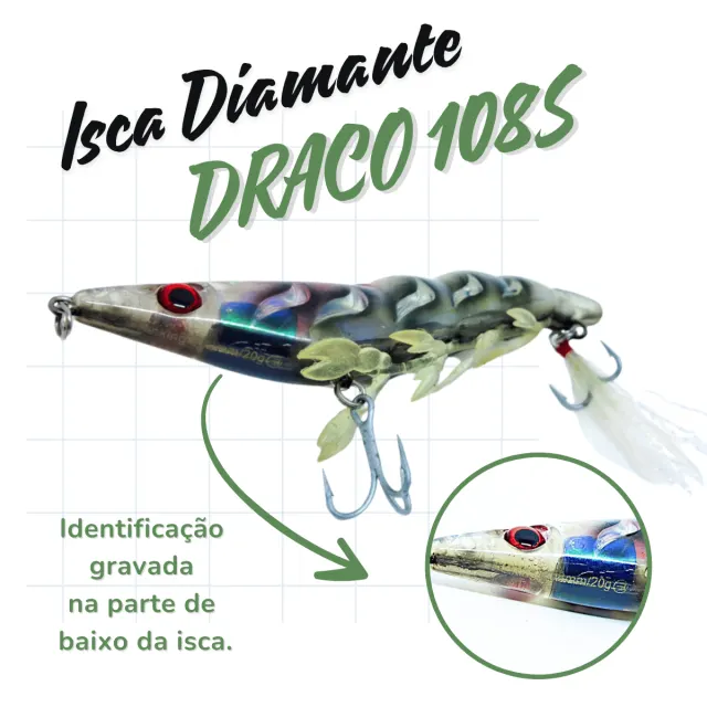 DRACO 108S, Isca de Sinking Profundade 20g - Imagem 9