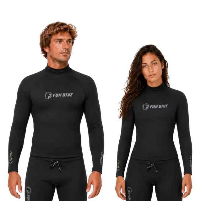 Camiseta de Neoprene 1,5mm Manga Longa Térmica Fun Dive COL-05 - Imagem 1